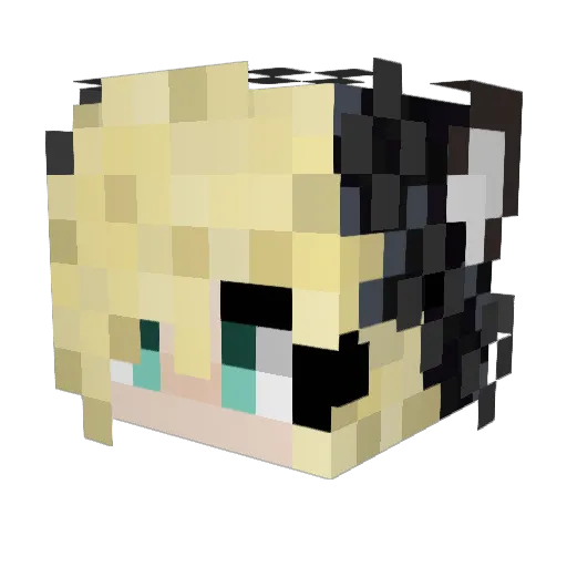 _Venka_ Minecraft avatar head, 3D render