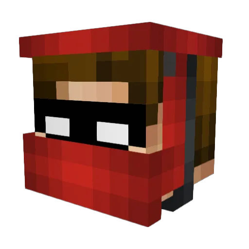_Venqz Minecraft avatar head, 3D render