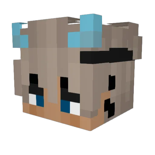 _Venzu_ Minecraft avatar head, 3D render