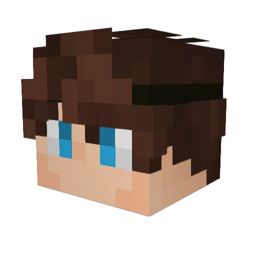 _Verbi_ Minecraft avatar head, 3D render