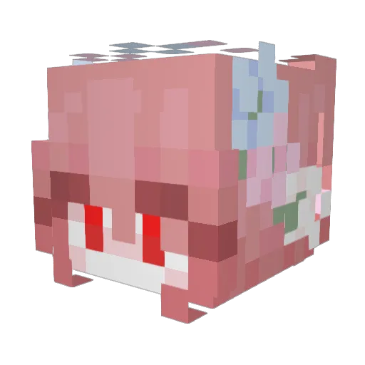 _Vermilion__ Minecraft avatar head, 3D render