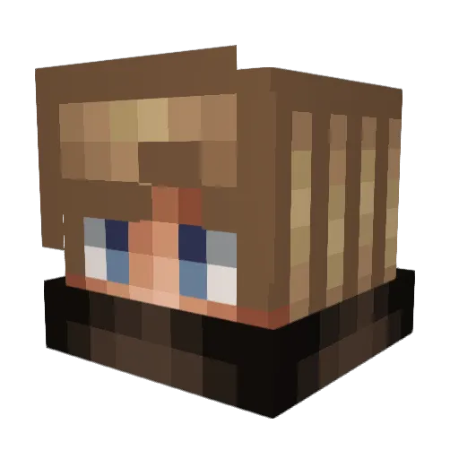 _Verpeilt Minecraft avatar head, 3D render