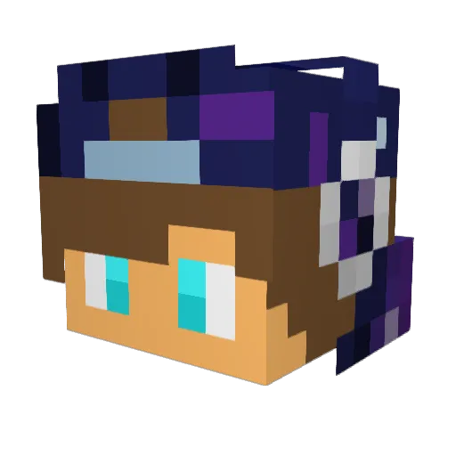 _VertexYT Minecraft avatar head, 3D render