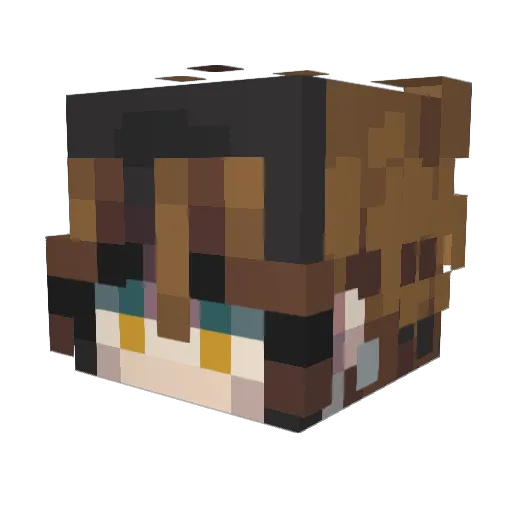 _Vespxr_ Minecraft avatar head, 3D render