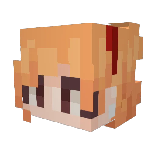 _Vexia_ Minecraft avatar head, 3D render