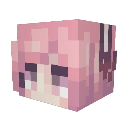 _ViDer_ Minecraft avatar head, 3D render