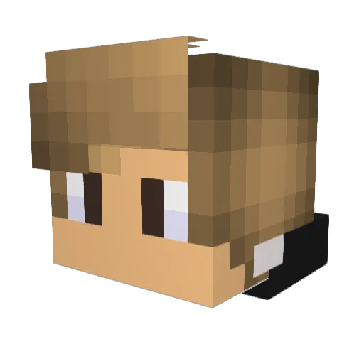 _ViTecek Minecraft avatar head, 3D render