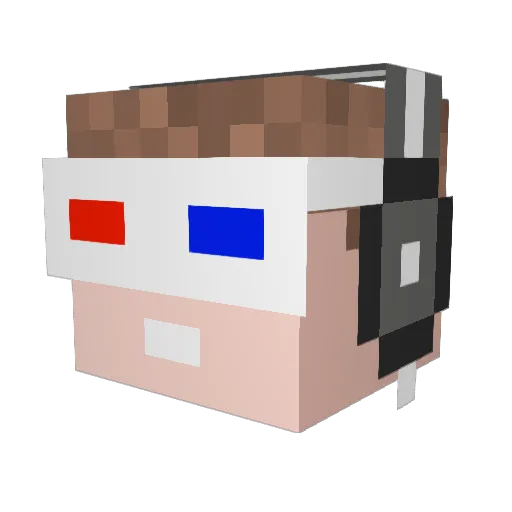_Vick Minecraft avatar head, 3D render