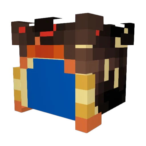 _VietnameseRice Minecraft avatar head, 3D render