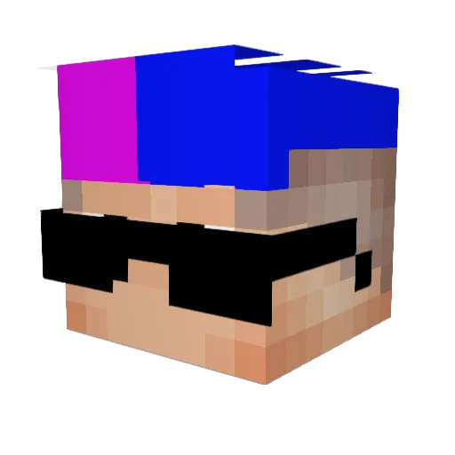 _ViiNiiPvP Minecraft avatar head, 3D render