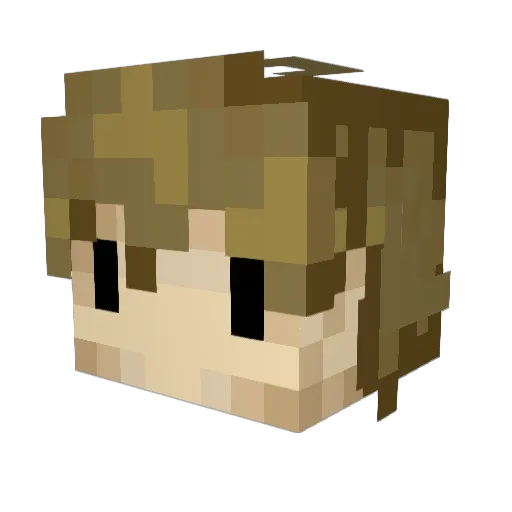 _ViktorB_ Minecraft avatar head, 3D render