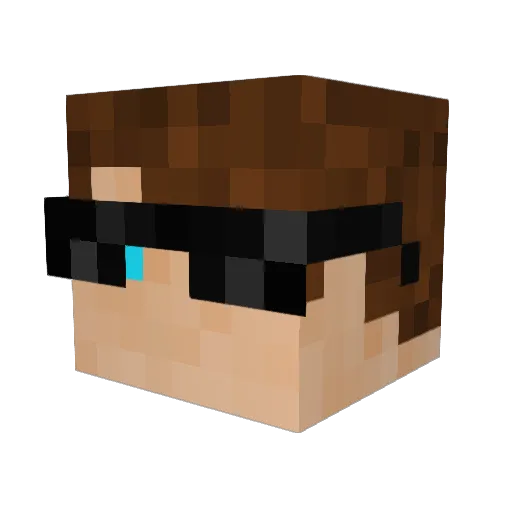 _Vir0_ Minecraft avatar head, 3D render