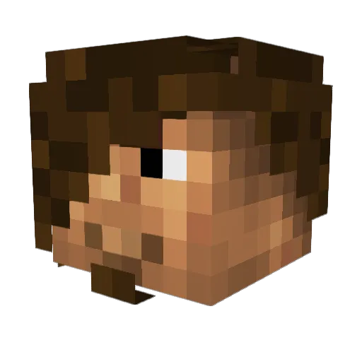 _VirusX_ Minecraft avatar head, 3D render