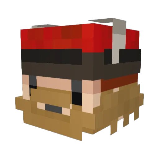 _Virux Minecraft avatar head, 3D render