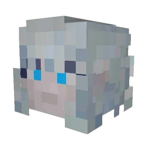 _Visor Minecraft avatar head, 3D render