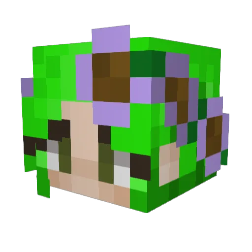 _Vixen_ Minecraft avatar head, 3D render
