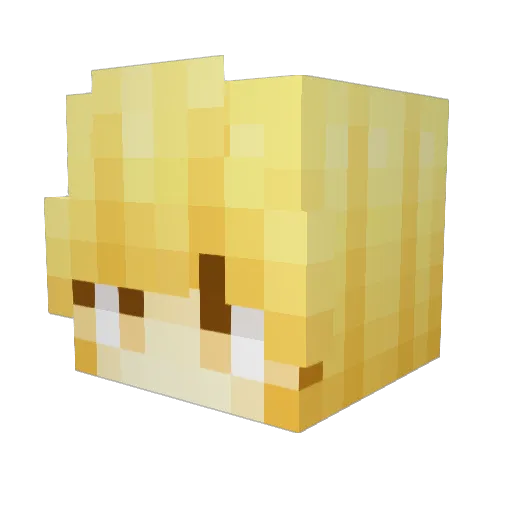 _Vnio_ Minecraft avatar head, 3D render