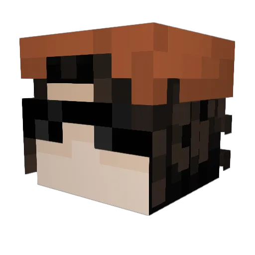 _VodkaCat Minecraft avatar head, 3D render