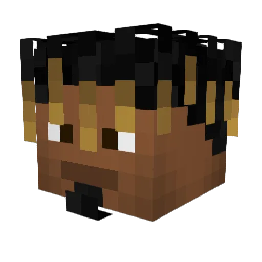 _Voj_ Minecraft avatar head, 3D render