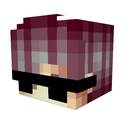 _VovL_ Minecraft avatar head, 3D render