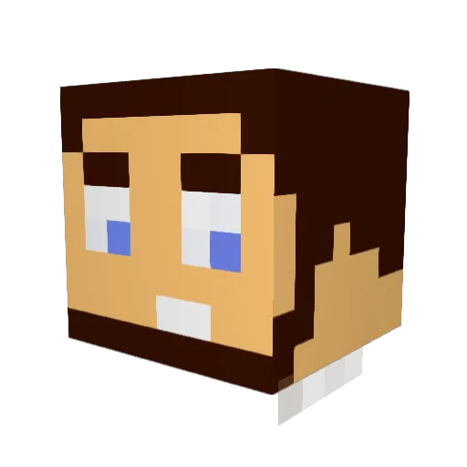 _Vsko Minecraft avatar head, 3D render