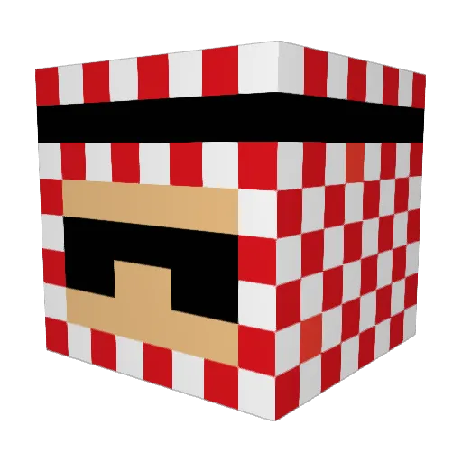 _Vzent_ Minecraft avatar head, 3D render