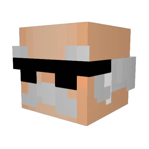 _W00KI_ Minecraft avatar head, 3D render
