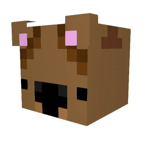 _W0MBAT_ Minecraft avatar head, 3D render