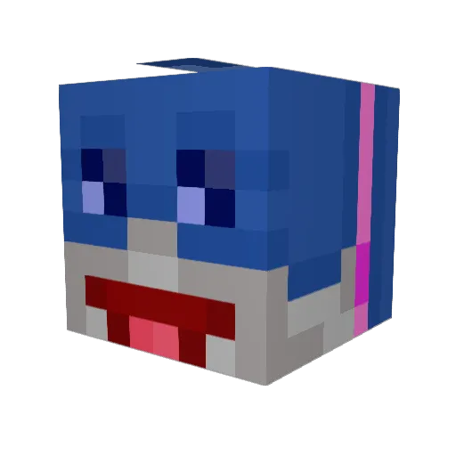 _W0U_ Minecraft avatar head, 3D render