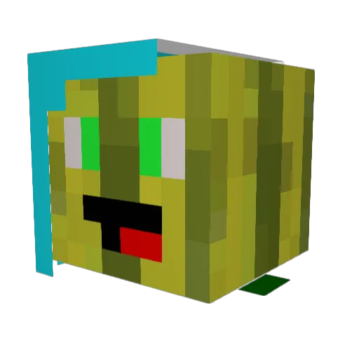 _WA7ER_ Minecraft avatar head, 3D render