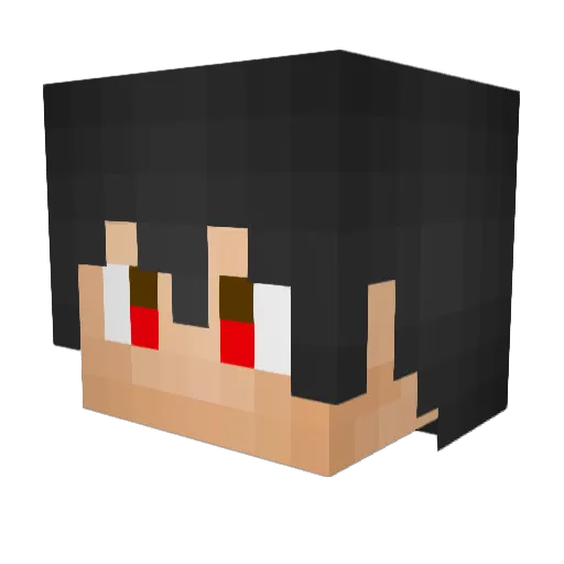 _WOLFFANG Minecraft avatar head, 3D render