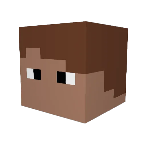 _Waffled Minecraft avatar head, 3D render
