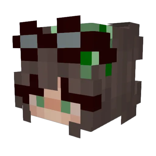 _Waiata_ Minecraft avatar head, 3D render