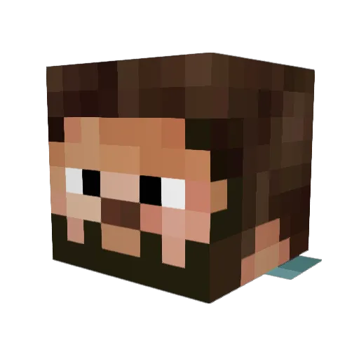 _Waldy_ Minecraft avatar head, 3D render