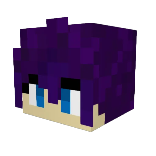 _Walfles_ Minecraft avatar head, 3D render