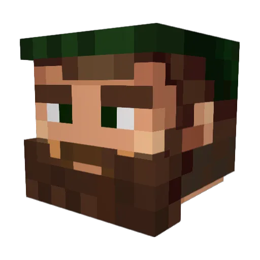 _WalterWhite_ Minecraft avatar head, 3D render