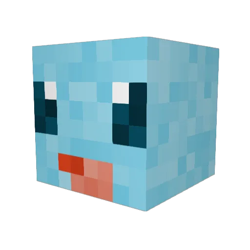 _Walugi Minecraft avatar head, 3D render