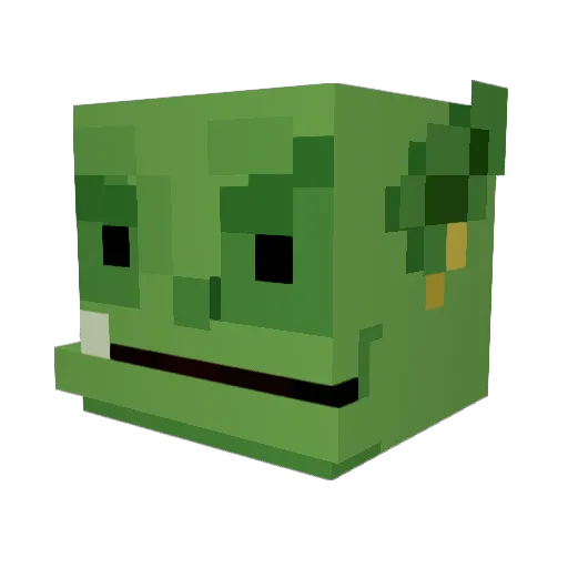 _Wamp Minecraft avatar head, 3D render