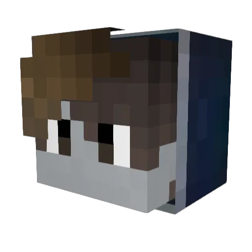 _WarCookie_ Minecraft avatar head, 3D render