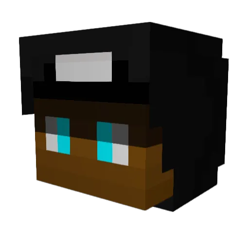 _Warped_ Minecraft avatar head, 3D render