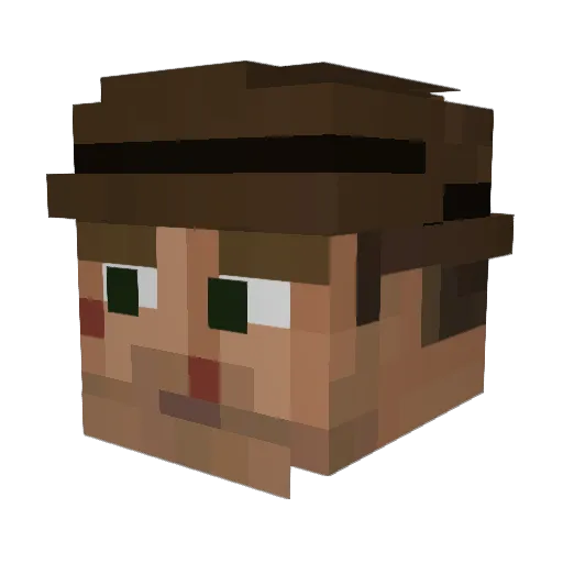 _Wartso_ Minecraft avatar head, 3D render
