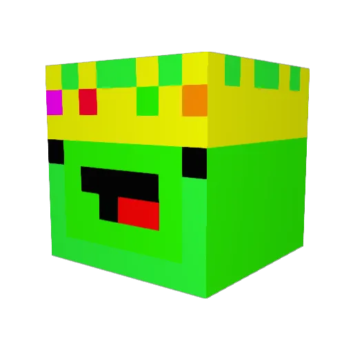 _WaterBlaze Minecraft avatar head, 3D render