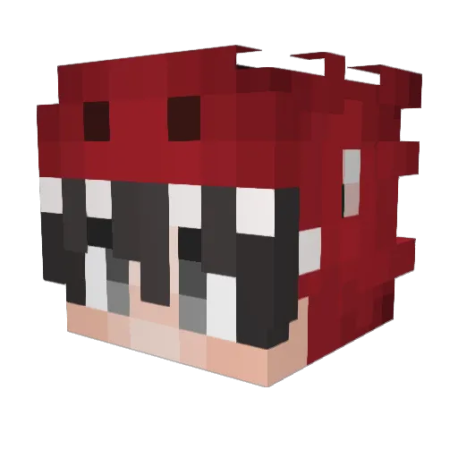 _Wav3y_ Minecraft avatar head, 3D render