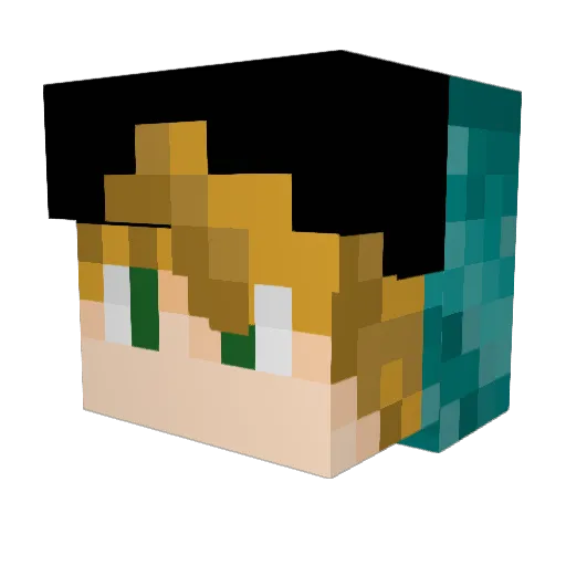 _Wazzzy Minecraft avatar head, 3D render