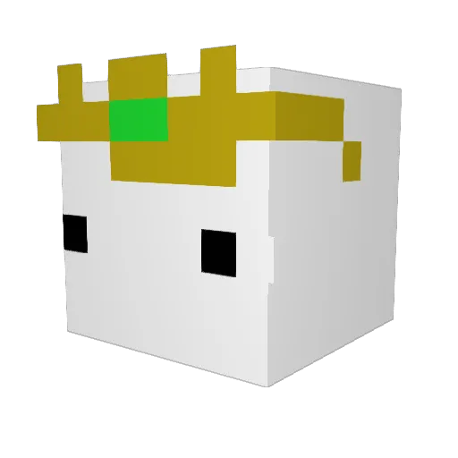 _We1rd_ Minecraft avatar head, 3D render