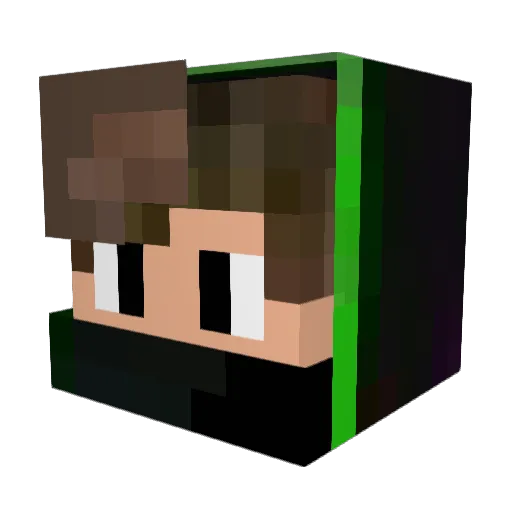 _Wear_Fox_ Minecraft avatar head, 3D render