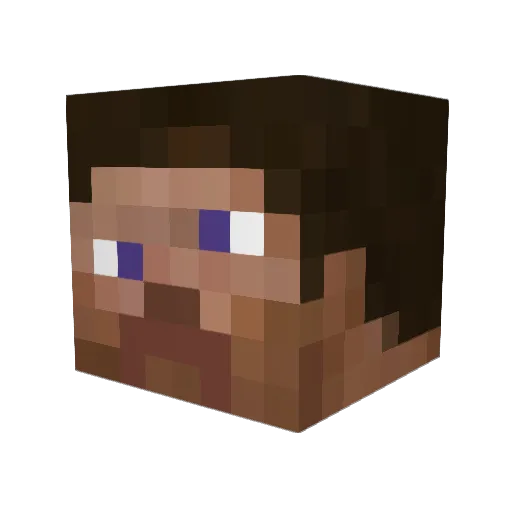 _Weire Minecraft avatar head, 3D render
