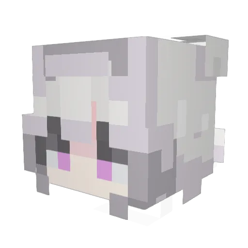 _Wen_Mo_ Minecraft avatar head, 3D render