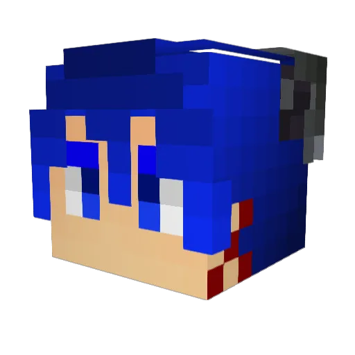 _Were_Wolf_ Minecraft avatar head, 3D render