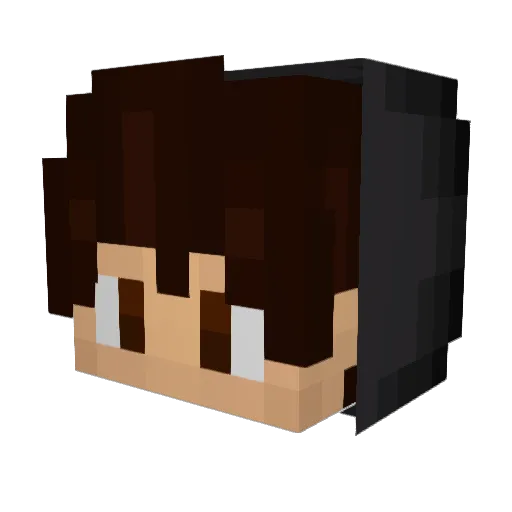 _WhiiteClient Minecraft avatar head, 3D render